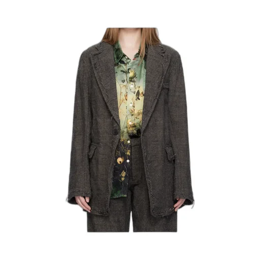 R13 Frayed Edge Ragged Blazer
