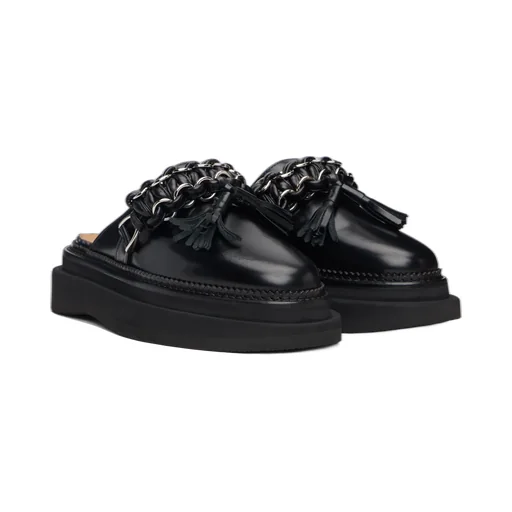 Leather Slip-On Mules