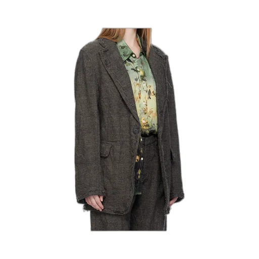 R13 Frayed Edge Ragged Blazer