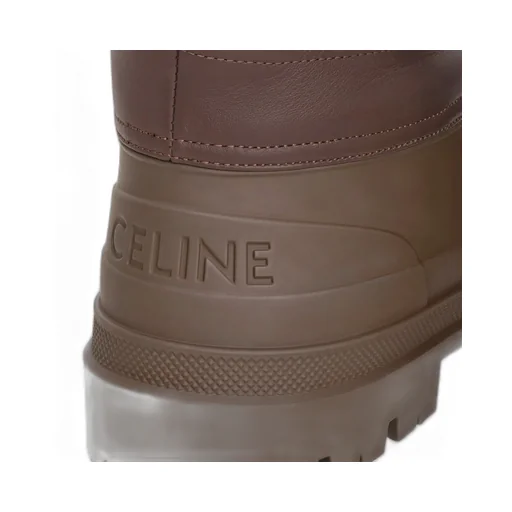 Celine Riley High Boot In Nylon And Calfskin