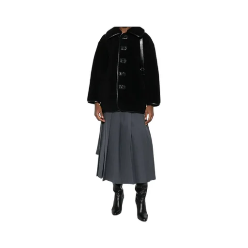 Button-Fastening Teddy Jacket