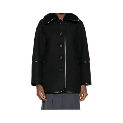 Button-Fastening Teddy Jacket
