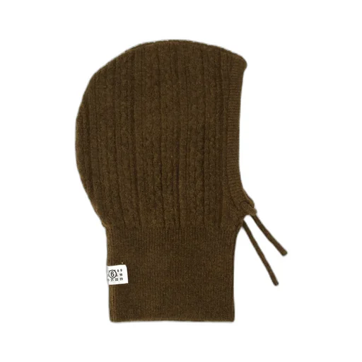 Mm6 Maison Margiela Numeric Patch Cable Knitted Hat