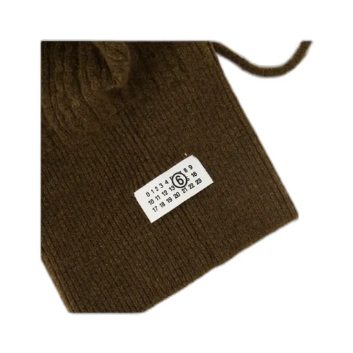 Mm6 Maison Margiela Numeric Patch Cable Knitted Hat