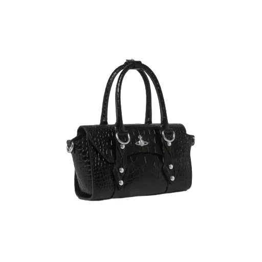 Bettina Orb-Plaque Embossed Satchel
