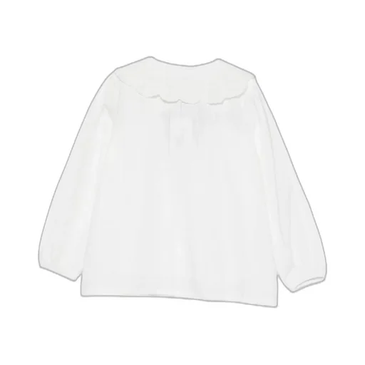 Shirt With Scalloped Collar
