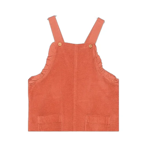 Ruffled-Corduroy Jumpsuit