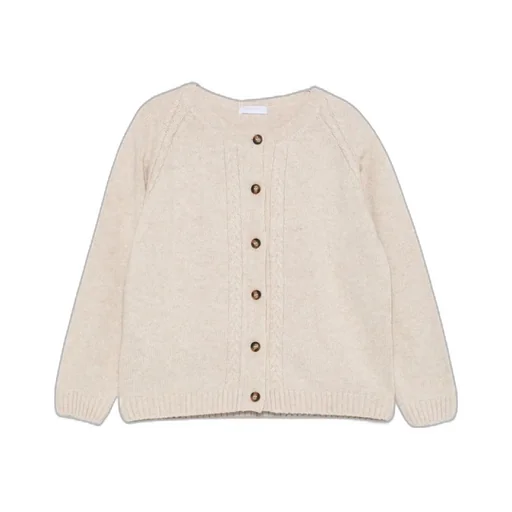 Cable-Knit Button Cardigan