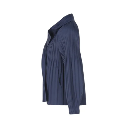 Plissé Collared Jacket