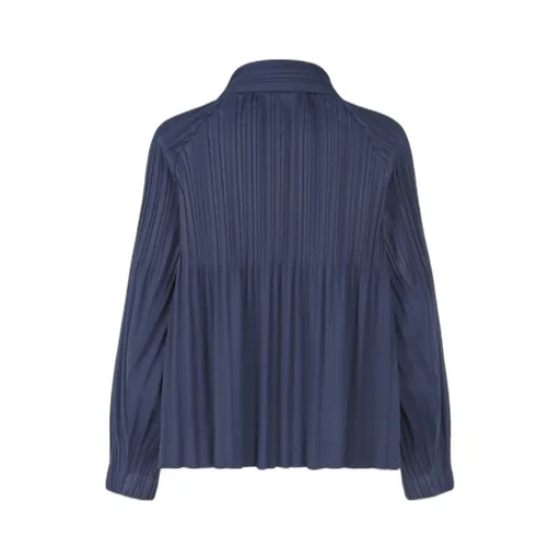 Plissé Collared Jacket