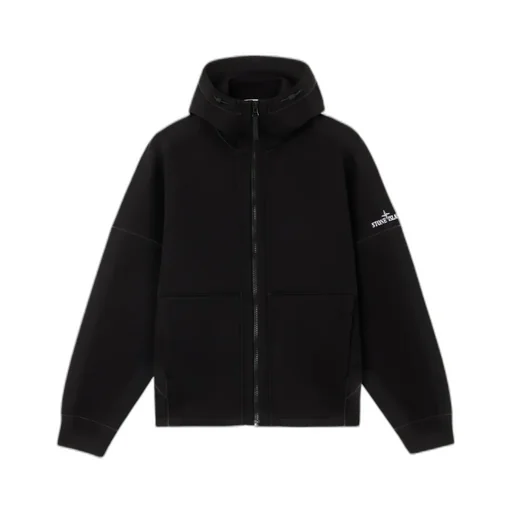 Stone Island Zip-Up Hooded Sweatshirt
