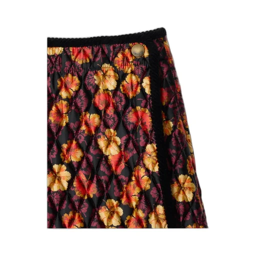 Geranium Leaf Quilted Nylon Skirt