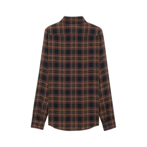 Saint Laurent Cassandre Checked Button-Up Shirt