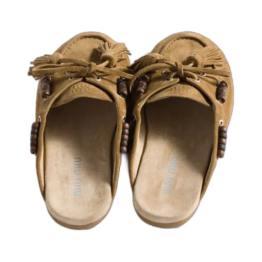 Suede Leather Mules