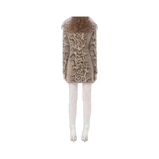 Valentino Animal Patterned Long-Sleeved Mini Dress