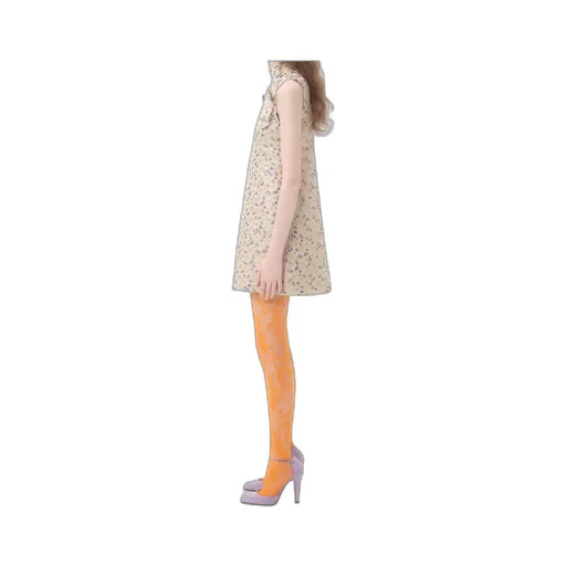 Abito Corto In Jacquard Garden Lurex