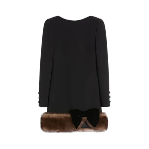 Wool Crepe Short Dress