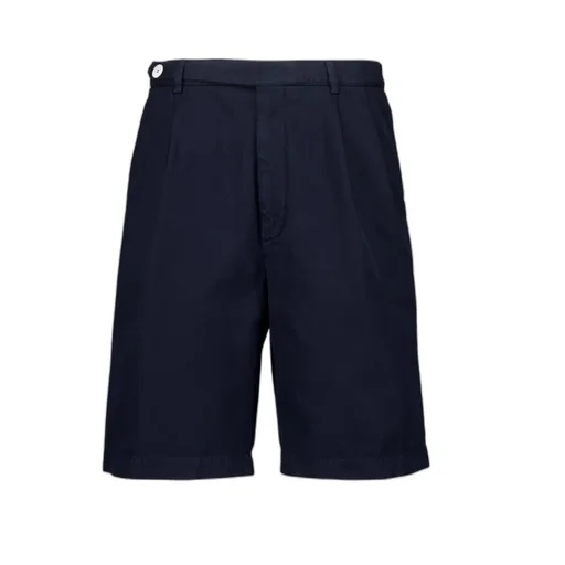 Pleated Cotton Shorts