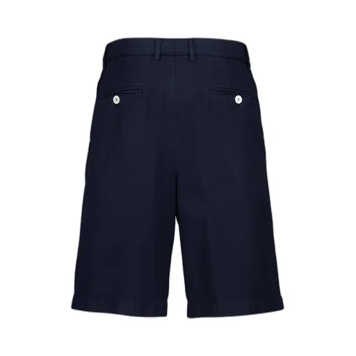 Pleated Cotton Shorts