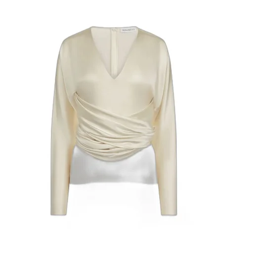 Draped V-Neck Top