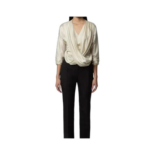 Draped V-Neck Top