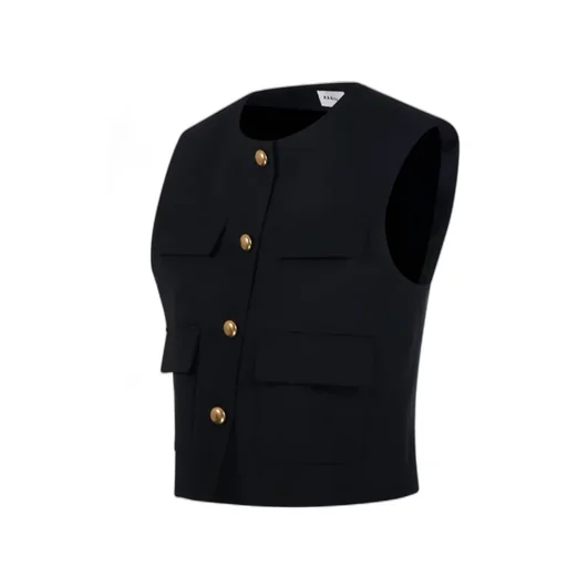 P.A.R.O.S.H. Liliuxy Button-Up Sleeveless Jacket