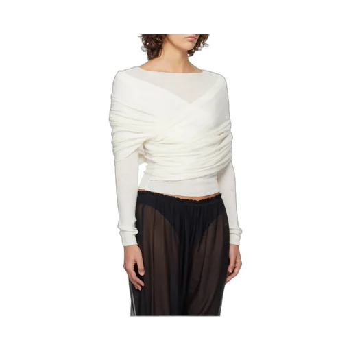 Cowl-Effect Knitted Top