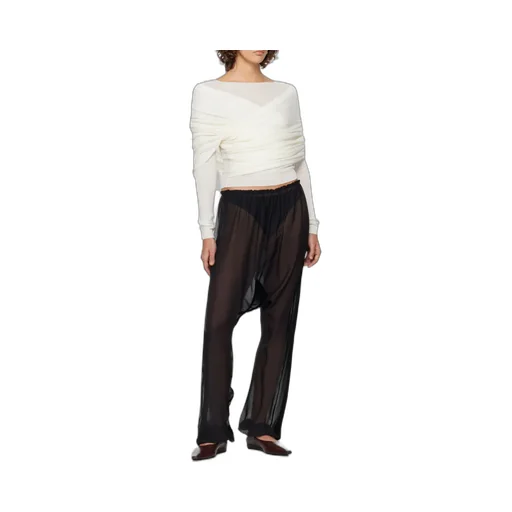 Cowl-Effect Knitted Top