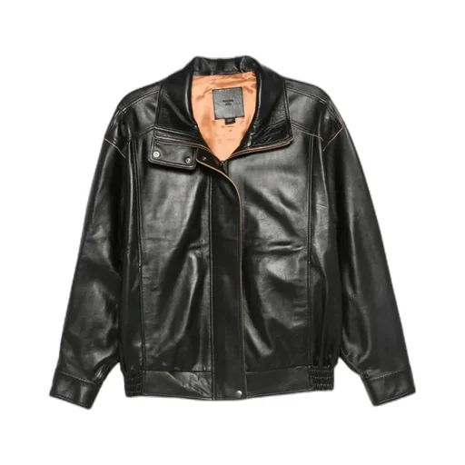 Leather Zip-Fastening Jacket