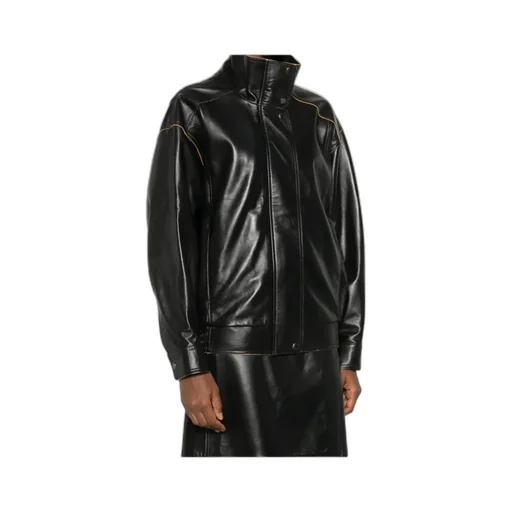Leather Zip-Fastening Jacket