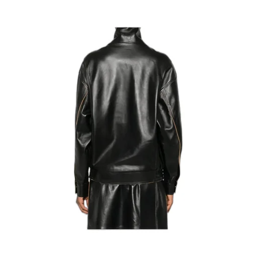 Leather Zip-Fastening Jacket