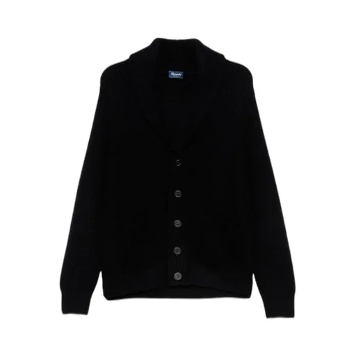 Shawl-Collar Patch-Pocket Cardigan