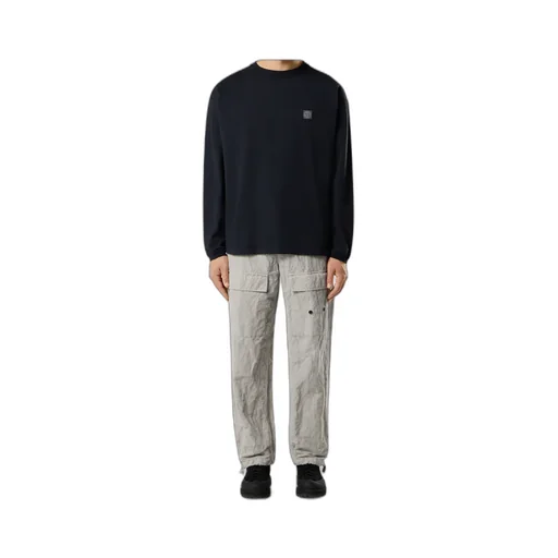 Regular-Fit Long-Sleeve T-Shirt With Tone-On-Tone Compass Patch