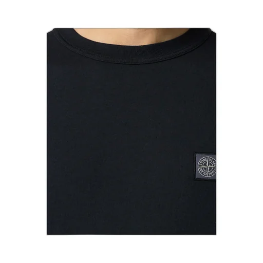 Regular-Fit Long-Sleeve T-Shirt With Tone-On-Tone Compass Patch