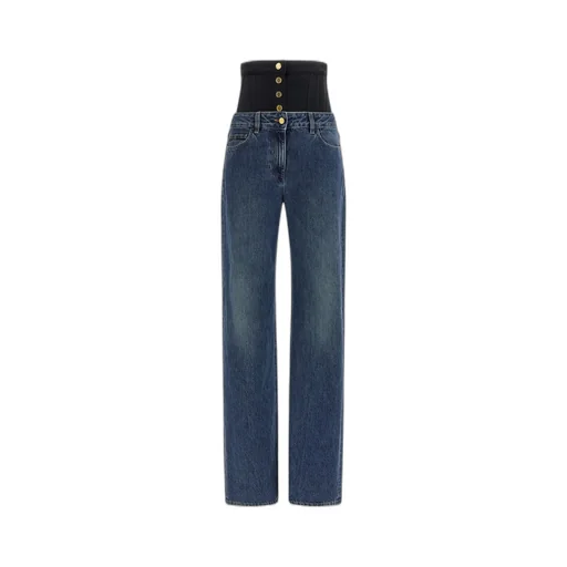Elisabetta Franchi Straight Leg Denim Jeans