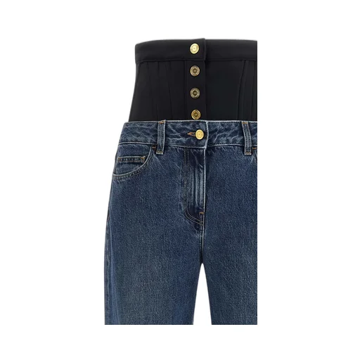 Elisabetta Franchi Straight Leg Denim Jeans