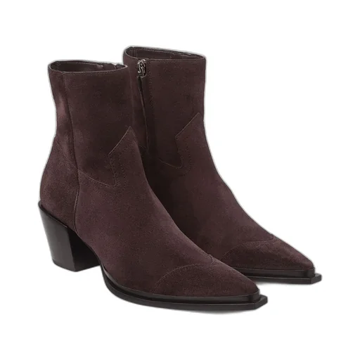 Chunky High-Heeled Ankle Boots