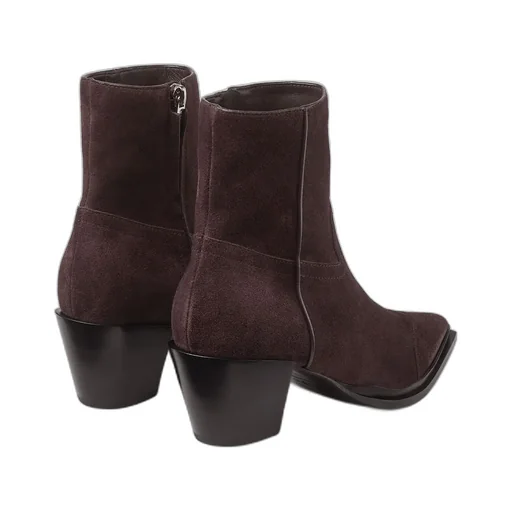 Chunky High-Heeled Ankle Boots