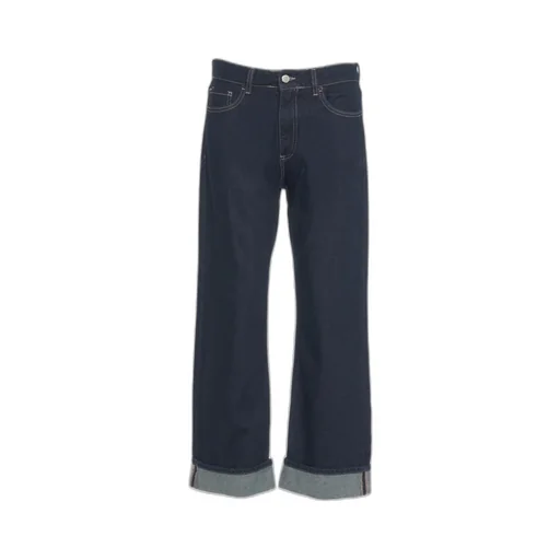 Denim Trousers With Belt Loops