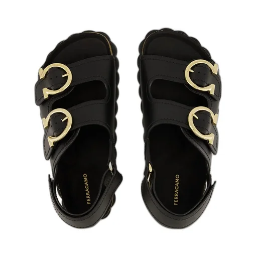 Ferragamo Gancini Double Buckle Sandals