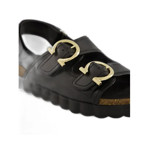 Ferragamo Gancini Double Buckle Sandals