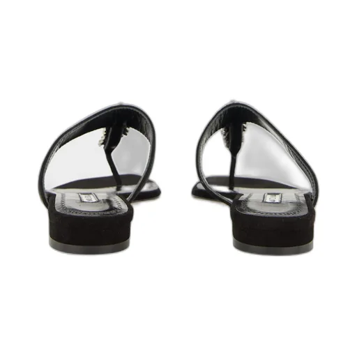 Crystal-Embellished Flat Sandals