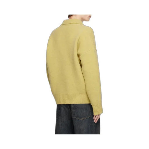 Yellow Alpaca Long Sleeves Ami De Coeur Polo