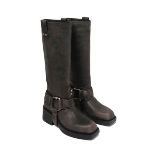 Square-Toe Ankle Boots