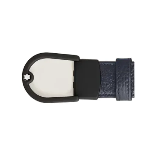 Horseshoe Light Buckle Midnight Blue/Black 30Mm Reversible Leather Belt