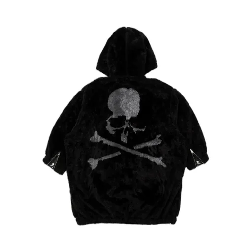Skull-Embellished Zip-Up Hoodie