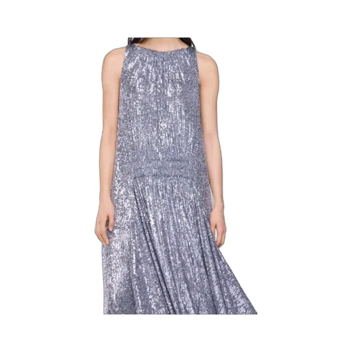 Sequined High-Low Dress
