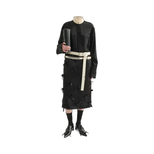 Jil Sander Contrast Collar Long-Sleeved Satin Shirt