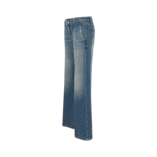 Victoria Beckham Logo Patch Low Rise Jeans