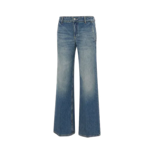 Victoria Beckham Logo Patch Low Rise Jeans